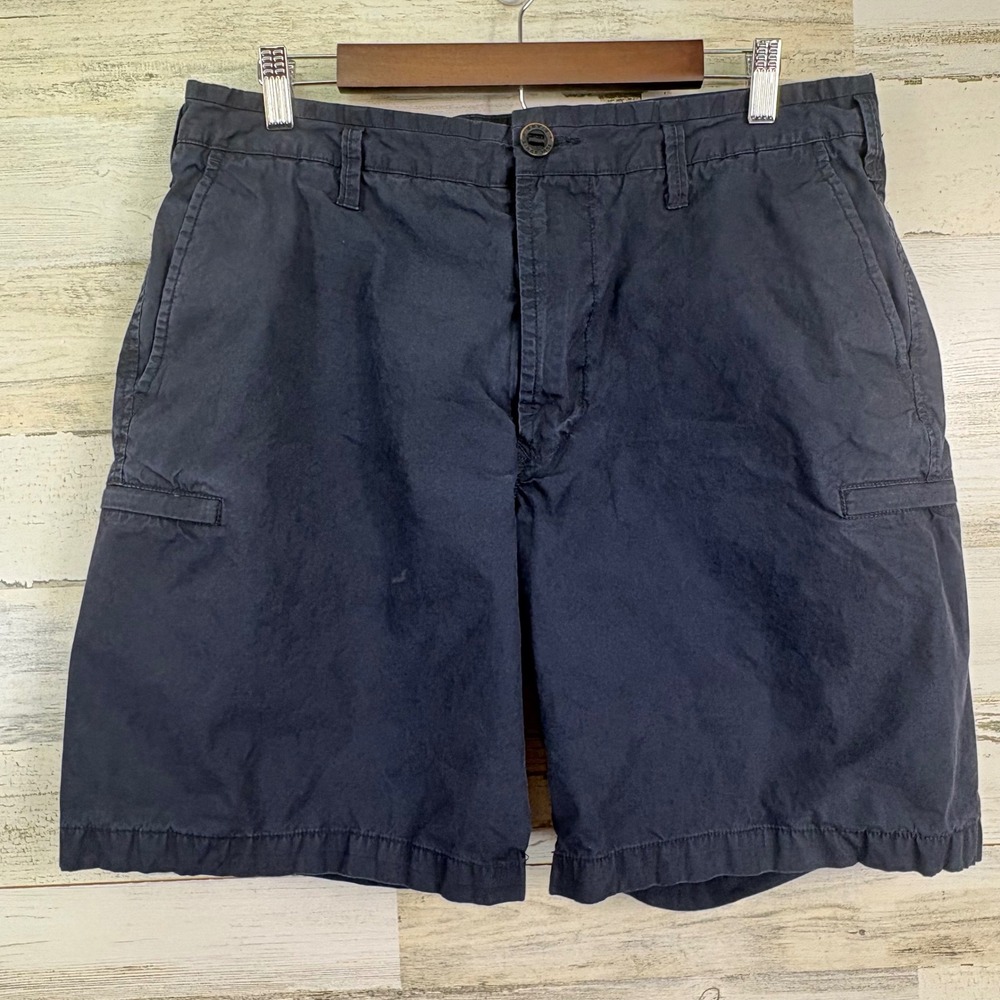 Orvis Mens 100% Cotton Shorts Cargo Fly Fishig Blue‎ 33" Waist 8.5" Inseam